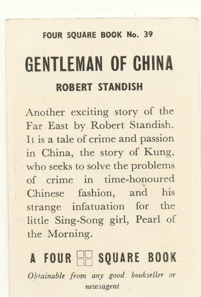 Gentleman of China cigarette card back