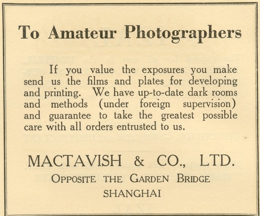 Mactavish photography - 1924 Mactavish photography - 1924