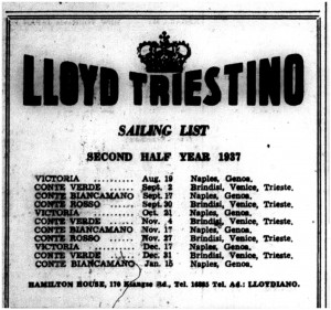 lloyd triestino - 1937 - NCDN